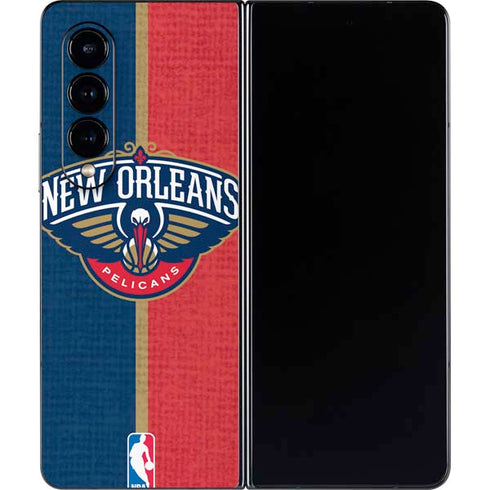 NBA New Orleans Pelicans Canvas Galaxy Z Fold4 5G Skin