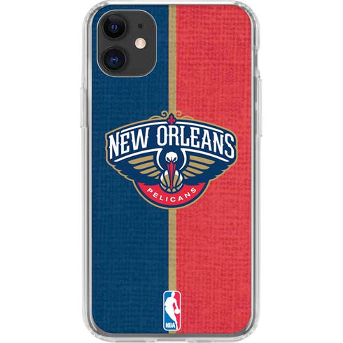NBA New Orleans Pelicans Canvas iPhone 11 Clear Case