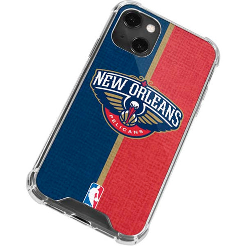 NBA New Orleans Pelicans Canvas iPhone 13 Mini Clear Case
