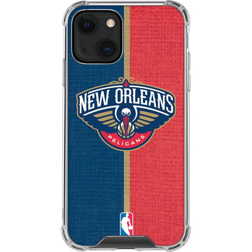 NBA New Orleans Pelicans Canvas iPhone 14 Clear Case