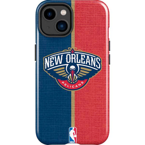 NBA New Orleans Pelicans Canvas iPhone 14 Plus Impact Case