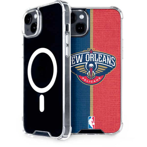 NBA New Orleans Pelicans Canvas iPhone 15 MagSafe Case