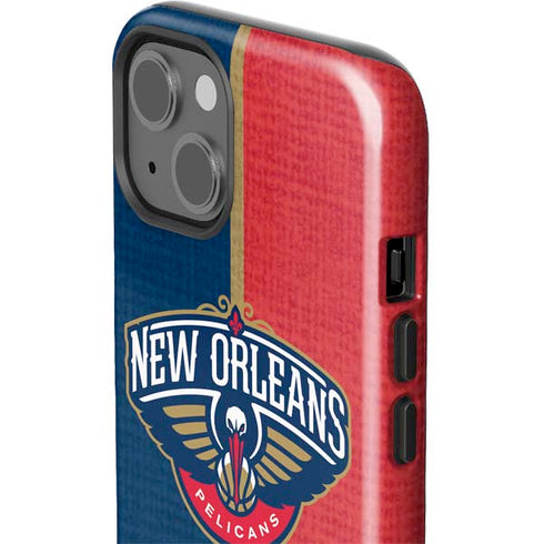 NBA New Orleans Pelicans Canvas iPhone 15 Impact Case