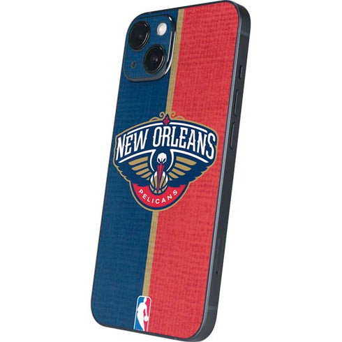 NBA New Orleans Pelicans Canvas iPhone 15 Plus Skin