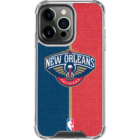 NBA New Orleans Pelicans Canvas iPhone 14 Pro Clear Case