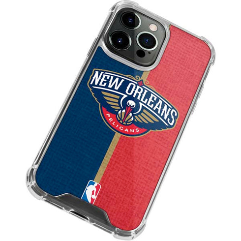 NBA New Orleans Pelicans Canvas iPhone 14 Pro Clear Case