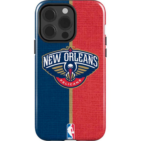 NBA New Orleans Pelicans Canvas iPhone 15 Pro Impact Case