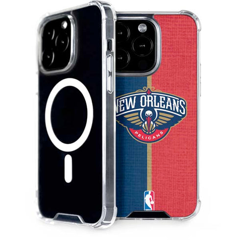 NBA New Orleans Pelicans Canvas iPhone 14 Pro MagSafe Case