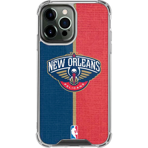 NBA New Orleans Pelicans Canvas iPhone 15 Pro Max Clear Case