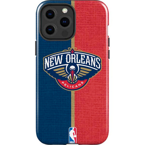 NBA New Orleans Pelicans Canvas iPhone 15 Pro Max Impact Case