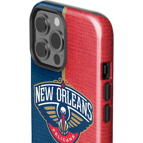 NBA New Orleans Pelicans Canvas iPhone 15 Pro Max Impact Case