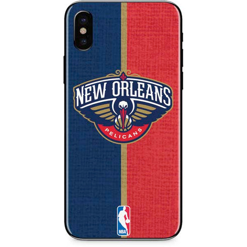 NBA New Orleans Pelicans Canvas iPhone XS Skin