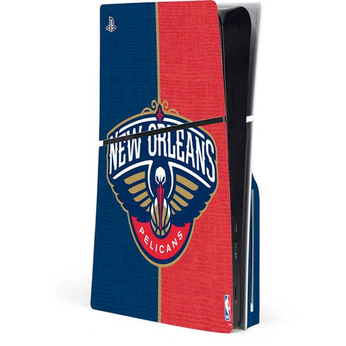 NBA New Orleans Pelicans Canvas PS5 Slim Disk Console Skin