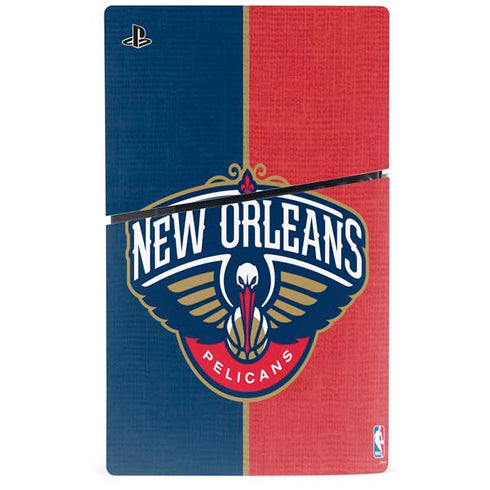 NBA New Orleans Pelicans Canvas PS5 Slim Digital Edition Bundle Skin