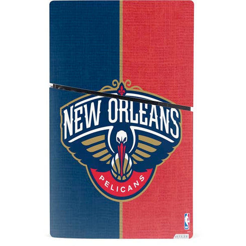 NBA New Orleans Pelicans Canvas PS5 Slim Digital Edition Bundle Skin