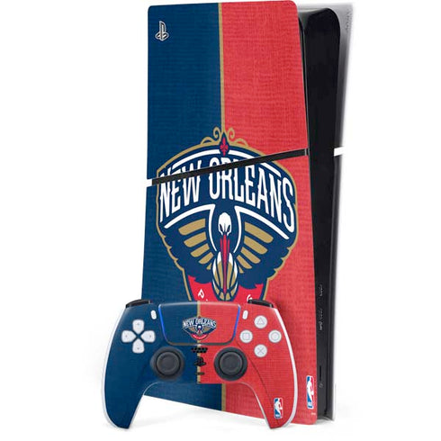 NBA New Orleans Pelicans Canvas PS5 Slim Digital Edition Console Skin