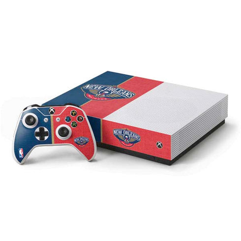 NBA New Orleans Pelicans Canvas Xbox One S All-Digital Edition Bundle Skin