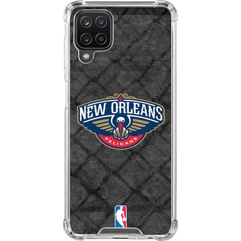 NBA New Orleans Pelicans Dark Rust Galaxy A12 Clear Case