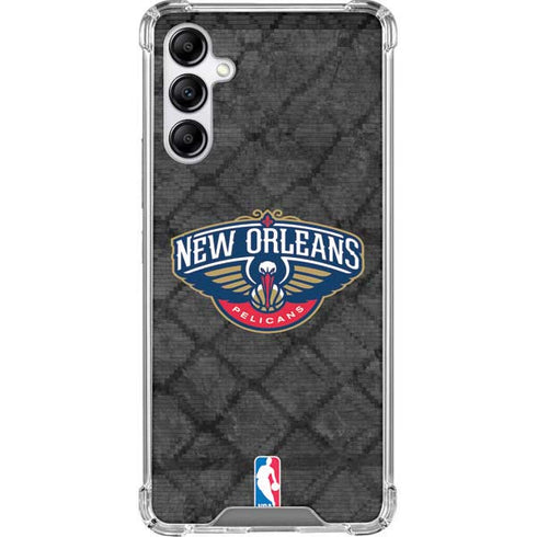 NBA New Orleans Pelicans Dark Rust Galaxy A14 5G Clear Case