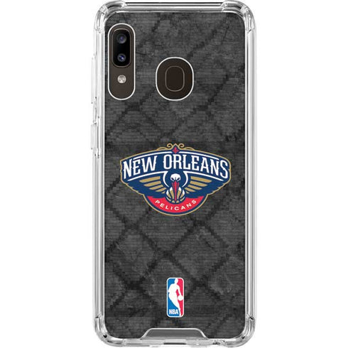 NBA New Orleans Pelicans Dark Rust Galaxy A30 Clear Case