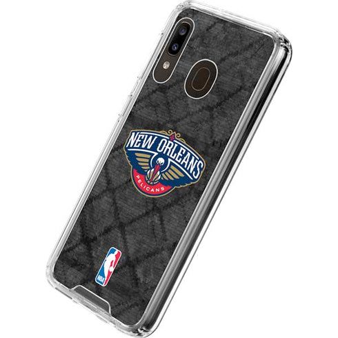 NBA New Orleans Pelicans Dark Rust Galaxy A30 Clear Case