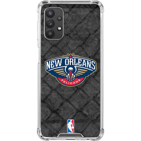 NBA New Orleans Pelicans Dark Rust Galaxy A32 5G Clear Case