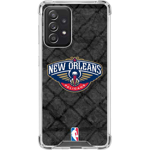 NBA New Orleans Pelicans Dark Rust Galaxy A52 5G Clear Case