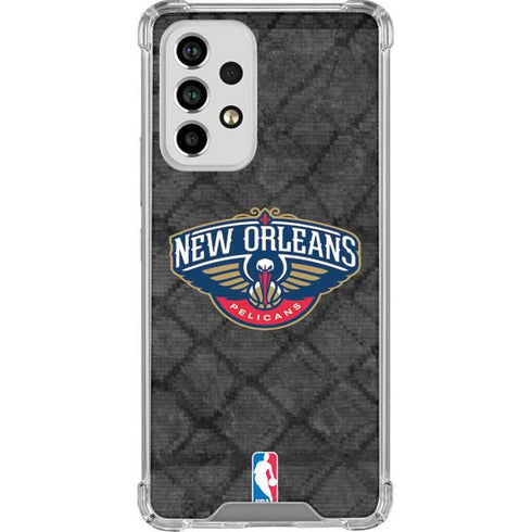 NBA New Orleans Pelicans Dark Rust Galaxy A53 5G Clear Case