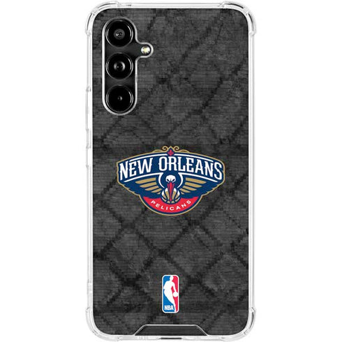 NBA New Orleans Pelicans Dark Rust Galaxy A54 5G Clear Case