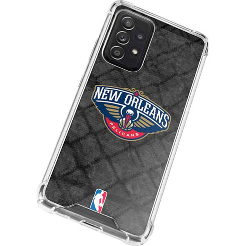 NBA New Orleans Pelicans Dark Rust Galaxy A72 5G Clear Case