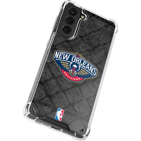 NBA New Orleans Pelicans Dark Rust Galaxy S21 5G Clear Case