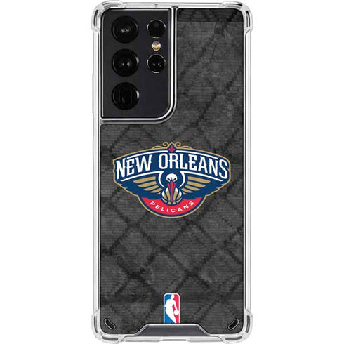 NBA New Orleans Pelicans Dark Rust Galaxy S21 Ultra 5G Clear Case