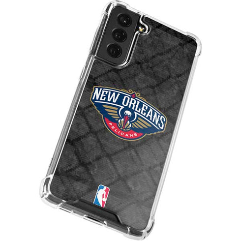 NBA New Orleans Pelicans Dark Rust Galaxy S22 Plus Clear Case