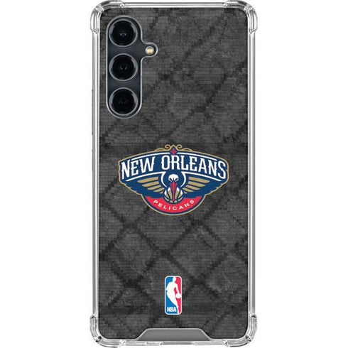 NBA New Orleans Pelicans Dark Rust Galaxy S23 FE Clear Case