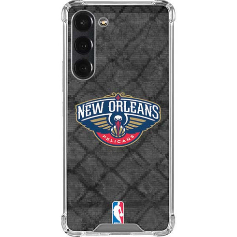NBA New Orleans Pelicans Dark Rust Galaxy S23 Plus Clear Case