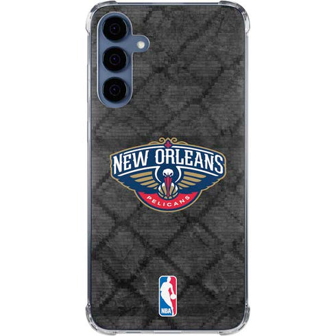 NBA New Orleans Pelicans Dark Rust Galaxy S24 Clear Case