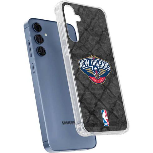 NBA New Orleans Pelicans Dark Rust Galaxy S24 Clear Case