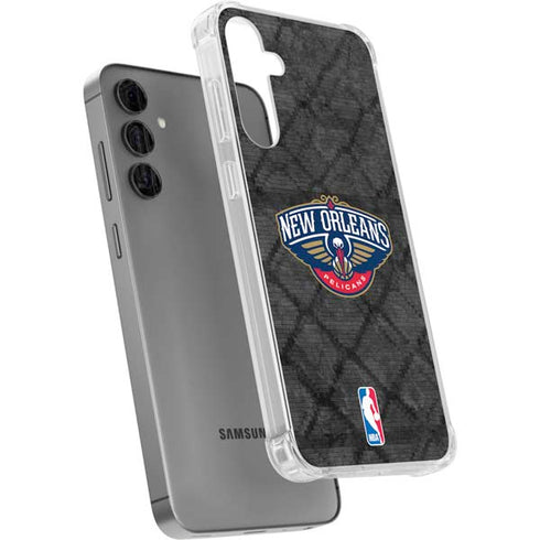 NBA New Orleans Pelicans Dark Rust Galaxy S24 Plus Clear Case