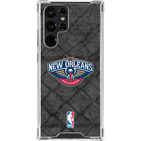 NBA New Orleans Pelicans Dark Rust Galaxy S24 Ultra Clear Case