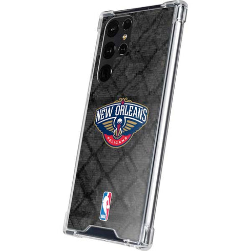 NBA New Orleans Pelicans Dark Rust Galaxy S24 Ultra Clear Case