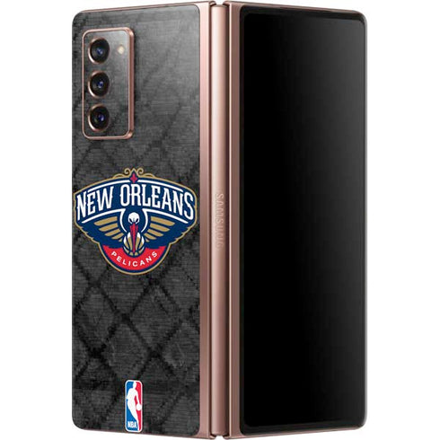 NBA New Orleans Pelicans Dark Rust Galaxy Z Fold2 5G Skin