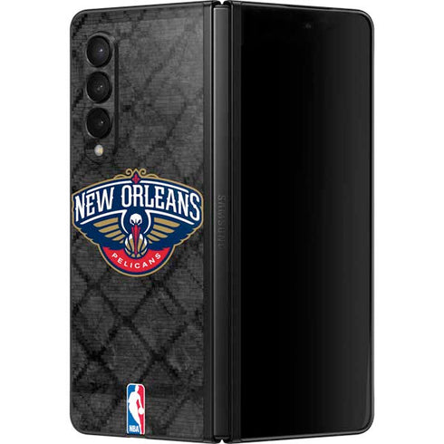 NBA New Orleans Pelicans Dark Rust Galaxy Z Fold3 5G Skin