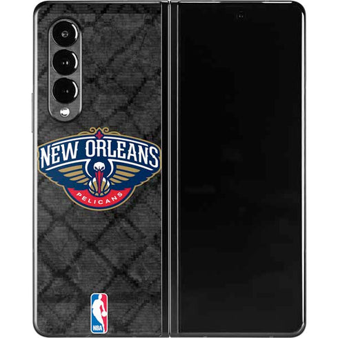 NBA New Orleans Pelicans Dark Rust Galaxy Z Fold3 5G Skin