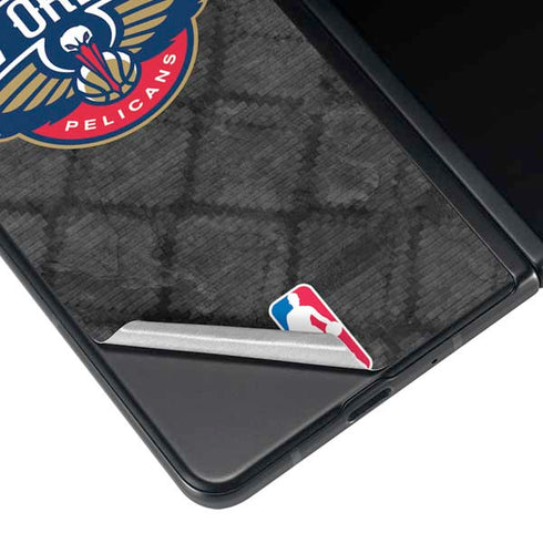NBA New Orleans Pelicans Dark Rust Galaxy Z Fold3 5G Skin