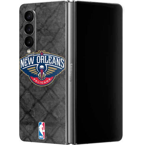 NBA New Orleans Pelicans Dark Rust Galaxy Z Fold4 5G Skin