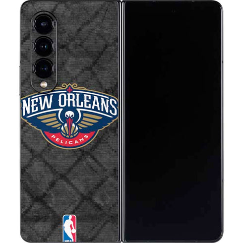 NBA New Orleans Pelicans Dark Rust Galaxy Z Fold4 5G Skin