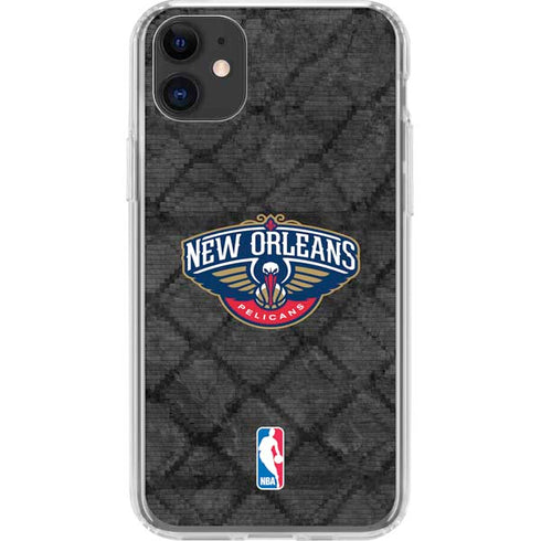NBA New Orleans Pelicans Dark Rust iPhone 11 Clear Case