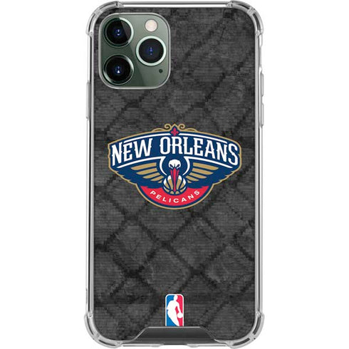NBA New Orleans Pelicans Dark Rust iPhone 11 Pro Max Clear Case