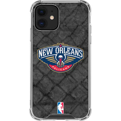 NBA New Orleans Pelicans Dark Rust iPhone 12 Mini Clear Case