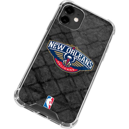 NBA New Orleans Pelicans Dark Rust iPhone 12 Mini Clear Case